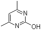 structure of CAS# 108-79-2, 4,6-Dimethyl-2-hydroxypyrimidine;2-Hydroxy-4,6-dimethylpyrimidine; 4,6-Dimethyl-2-pyrimidinol
