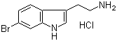 structure of CAS# 108061-77-4, 6-Bromo-1H-indole-3-ethanamine monohydrochloride;6-Bromo-3-(2-aminoethyl)-1H-indole hydrochloride
