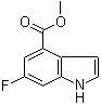 结构式 CAS# 1082040-43-4, 6-氟-1H-吲哚-4-羧酸甲酯