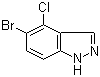 结构式 CAS# 1082041-90-4, 5-溴-4-氯-1H-吲唑