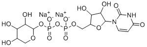 结构式 CAS# 108320-89-4, [[5-(2,4-二氧代嘧啶-1-基)-3,4-二羟基四氢呋喃-2-基]甲氧基-氧代磷酰](3,4,5-三羟基四氢吡喃-2-基)磷酸二钠