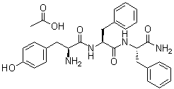 结构式 CAS# 108322-09-4, L-酪氨酰-L-苯丙氨酰-L-苯丙氨酰胺单乙酸盐