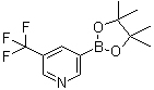 structure of CAS# 1084953-47-8, 5-Trifluoromethylpyridine-3-boronic acid pinacol ester;3-(4,4,5,5-Tetramethyl-[1,3,2]dioxaborolan-2-yl)-5-trifluoromethylpyridine