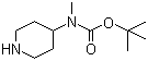 structure of CAS# 108612-54-0, 4-N-Boc-4-N-Methyl-aminopiperidine;tert-Butyl N-methyl-N-(4-piperidyl)carbamate