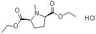 (2R,5S)-rel-1-Methyl-2,5-pyrrolidinedicarboxylic acid 2,5-diethyl ester hydrochloride (1:1) molecular structure (CAS 1087724-64-8)