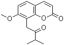 结构式 CAS# 1088-17-1, 异橙皮内酯; 7-甲氧基-8-(3-甲基-2-氧代丁基)香豆素