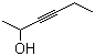 structure of CAS# 109-50-2, 3-Hexyn-2-ol