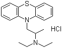 结构式 CAS# 1094-08-2, 盐酸乙丙嗪; 盐酸普罗芬胺