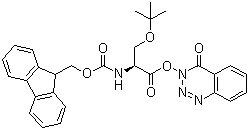 structure of CAS# 109434-27-7, Fmoc-O-tert-Butyl-L-serine 3,4-dihydro-4-oxo-1,2,3-benzotriazin-3-yl ester;Fmoc-Ser(tBu)-ODhbt