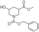structure of CAS# 1095010-45-9, Methyl 1-Cbz-5-hydroxypiperidine-3-carboxylate