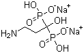 结构式 CAS# 109552-15-0, 帕米膦酸钠; 帕米膦酸二钠; 3-氨基-1-羟基亚丙基-1,1-二膦酸二钠