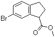 结构式 CAS# 1097326-38-9, 6-溴-1,3-二氢-1H-茚-1-羧酸甲酯