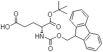 结构式 CAS# 109745-15-5, N-(9-芴甲氧羰基)-D-谷氨酸 1-叔丁酯