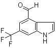 结构式 CAS# 1100215-61-9, 6-(三氟甲基)-1H-吲哚-4-甲醛