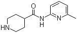 结构式 CAS# 110105-99-2, N-(6-甲基吡啶-2-基)哌啶-4-甲酰胺