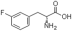 structure of CAS# 110117-84-5, 3-Fluoro-D-phenylalanine;(S)-2-Amino-3-(3'-fluorophenyl)propanoic acid