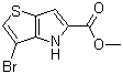 structure of CAS# 1105187-36-7, 3-Bromo-4H-thieno[3,2-b]pyrrole-5-carboxylic acid methyl ester
