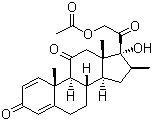 结构式 CAS# 1106-03-2, 16-甲基泼尼松醋酸酯