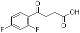 结构式 CAS# 110931-77-6, 4-(2',4'-二氟苯基)-4-氧代丁酸