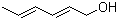 2,4-Hexadien-1-ol molecular structure (CAS 111-28-4)
