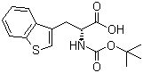 结构式 CAS# 111082-76-9, N-叔丁氧羰基-D-3-苯并噻吩丙氨酸
