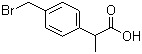 structure of CAS# 111128-12-2, 2-(4-Bromomethyl)phenylpropionic acid