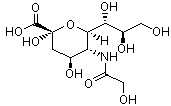 结构式 CAS# 1113-83-3, N-羟乙酰神经氨酸