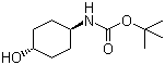 structure of CAS# 111300-06-2, trans-4-Boc-Aminocyclohexanol;trans-(4-Hydroxycyclohexyl)carbamic acid tert-butyl ester
