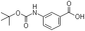 结构式 CAS# 111331-82-9, 3-(N-叔丁氧羰基氨基)苯甲酸