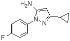 structure of CAS# 1114957-51-5, 3-Cyclopropyl-1-(4-fluorophenyl)-1H-pyrazol-5-amine