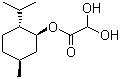 structure of CAS# 111969-64-3, L-Menthyl glyoxylate hydrate;(1R,2S,5R)-5-Methyl-2-(1-methylethyl)cyclohexyl dihydroxy-acetate; 2,2-Dihydroxyacetic acid (-)-menthyl ester; L-MGH