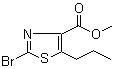 结构式 CAS# 1120214-96-1, 2-溴-5-丙基-4-噻唑羧酸甲酯