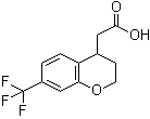 结构式 CAS# 1121583-64-9, 3,4-二氢-7-(三氟甲基)-2H-1-苯并吡喃-4-乙酸