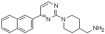 structure of CAS# 1123231-07-1, 1-[4-(2-Naphthalenyl)-2-pyrimidinyl]-4-piperidinemethanamine