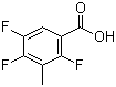 结构式 CAS# 112822-85-2, 2,4,5-三氟-3-甲基苯甲酸