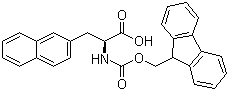 结构式 CAS# 112883-43-9, Fmoc-3-(2-萘基)-L-丙氨酸; N-芴甲氧羰基-3-(2-萘基)-L-丙氨酸