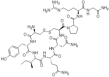 structure of CAS# 113-80-4, 8-L-Arginineoxytocin;Arginine vasotocin; Arginine-vasotocin; Argiprestocin; Natriuretic hormone (ox pineal)