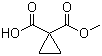 structure of CAS# 113020-21-6, 1,1-Cyclopropanedicarboxylic acid monomethyl ester;1-(Methoxycarbonyl)cyclopropane-1-carboxylic acid