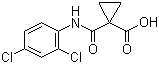 结构式 CAS# 113136-77-9, 环丙酸酰胺; 环丙酰草胺; 1-(2,4-二氯苯氨基羰基)环丙羧酸; 1-(2,4-二氯苯胺甲酰)环丙甲酸
