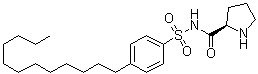 结构式 CAS# 1134192-85-0, (2R)-N-[(4-十二烷基苯基)磺酰基]-2-吡咯烷甲酰胺