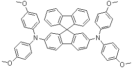 structure of CAS# 1138220-69-5, N2,N2,N7,N7-Tetrakis(4-methoxyphenyl)-9,9'-spirobi[9H-fluorene]-2,7-diamine