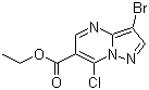 结构式 CAS# 1138513-35-5, 3-溴-7-氯吡唑并[1,5-a]嘧啶-6-羧酸乙酯