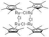 structure of CAS# 113860-07-4, Chloro(pentamethylcyclopentadienyl)ruthenium(II) tetramer