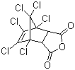 结构式 CAS# 115-27-5, 氯桥酸酐; 1,4,5,6,7,7-六氯-5-降冰片烯-2,3-二甲酸酐