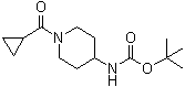 结构式 CAS# 1152430-26-6, (1-(环丙烷羰基)哌啶-4-基)氨基甲酸叔丁酯