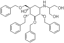 结构式 CAS# 115250-39-0, 四苄基伏格列波糖