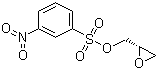 结构式 CAS# 115314-17-5, (R)-(+)-间硝基苯磺酸缩水甘油酯; (R)-缩水甘油间硝基苯磺酸酯