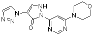 structure of CAS# 1154028-82-6, Molidustat;2-[6-(Morpholin-4-yl)pyrimidin-4-yl]-4-(1H-1,2,3-triazol-1-yl)-1,2-dihydro-3H-pyrazol-3-one; BAY 85-3934
