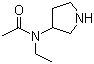 结构式 CAS# 115445-29-9, 3-(N-乙酰基-N-乙基氨基)吡咯烷