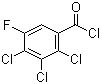 structure of CAS# 115549-05-8, 2,3,4-Trichloro-5-fluorobenzoyl chloride;2,3,4-Trichloro-5-fluorobenzoic acid chloride